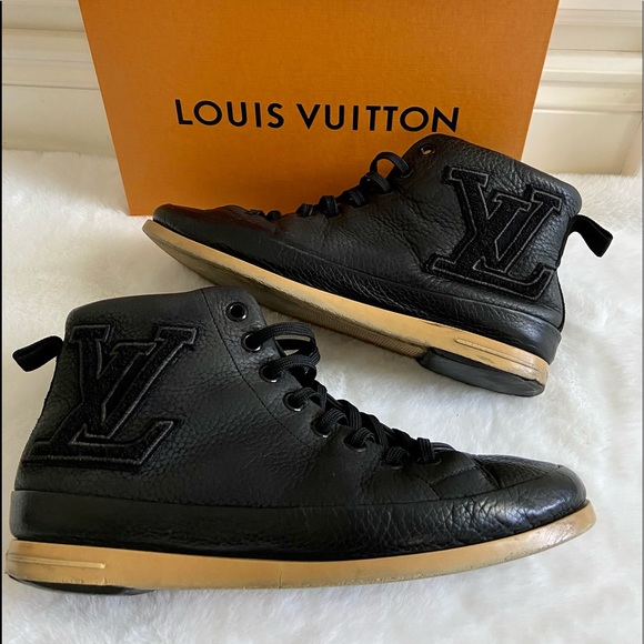 Authentic Louis Vuitton Leather Sneaker Boots sz 7 - Picture 5 of 15